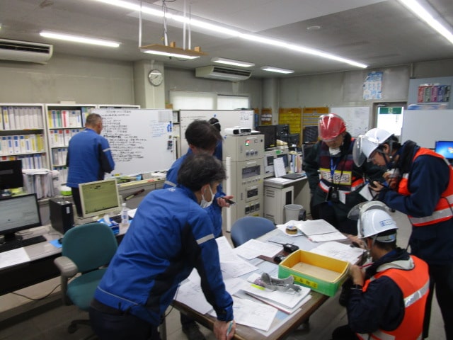 写真:防災訓練(四日市工場)